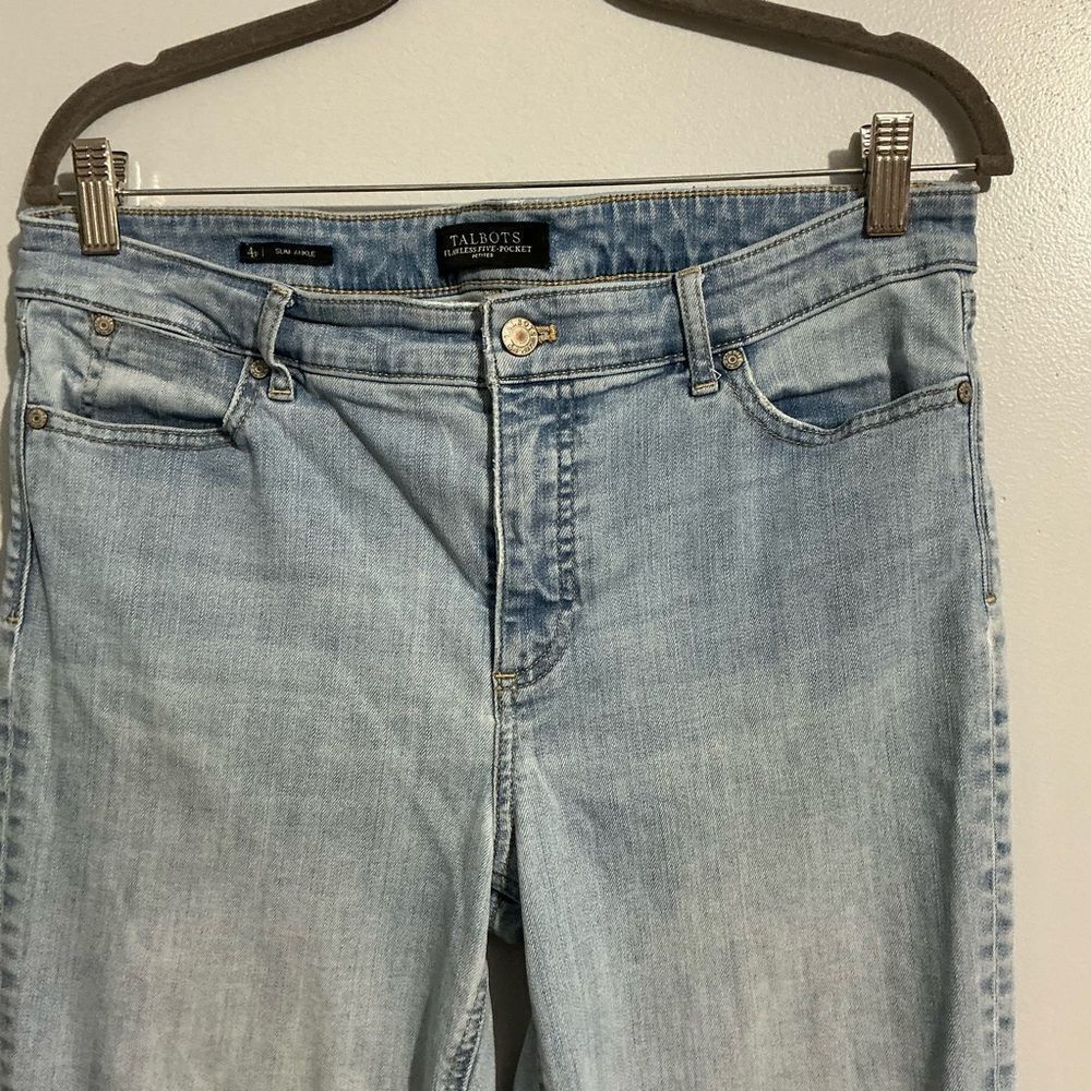 Talbots Flawless Five Pocket Slim Ankle Jeans Size 14P - Picture 3 of 8